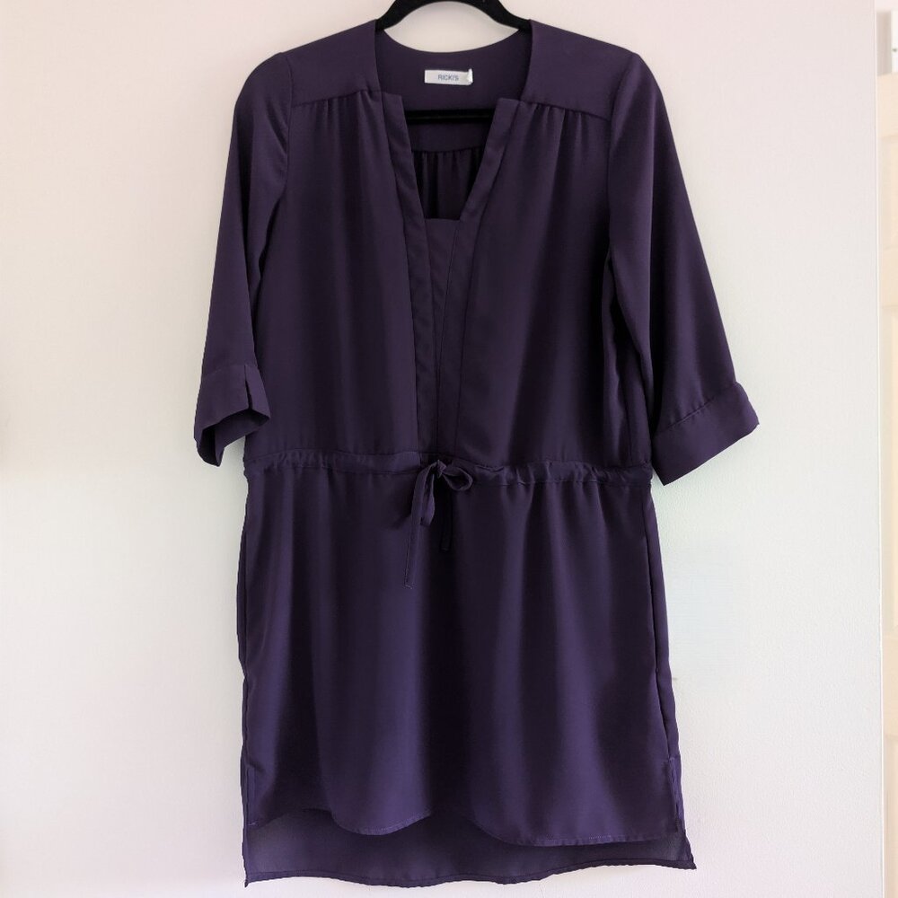 3/$30 Deep purple cinch dress